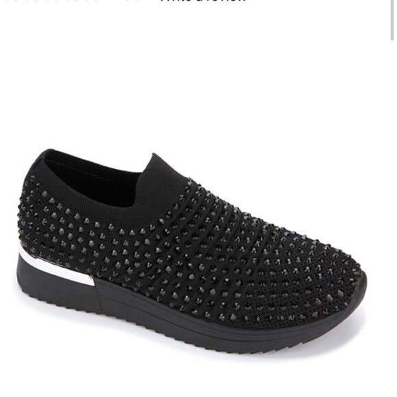 Kenneth Cole Cameron Jewel Jogger Black Slip On Sneakers - Picture 1 of 7